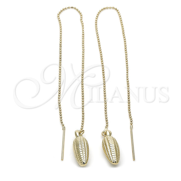 Oro Laminado Threader Earring, Gold Filled Style Polished, Golden Finish, 5.116.007