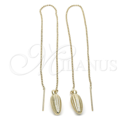 Oro Laminado Threader Earring, Gold Filled Style Polished, Golden Finish, 5.116.007