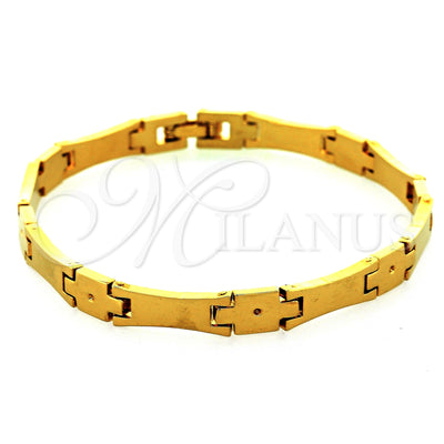 Oro Laminado Solid Bracelet, Gold Filled Style Polished, Golden Finish, 03.63.0534 (08 MM Thickness, 8 Inches for wholesale, main product view