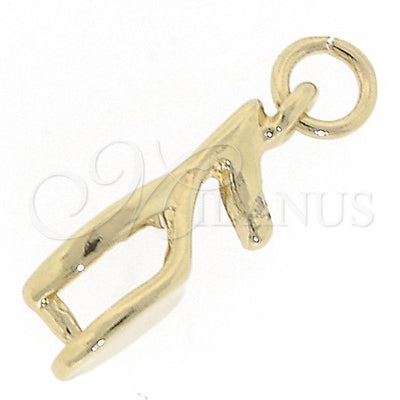 Oro Laminado Fancy Pendant, Gold Filled Style Shoes Design, Polished, Golden Finish, 5.179.040 for wholesale, main product view