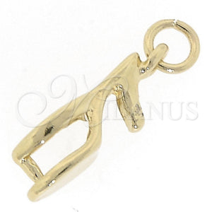 Oro Laminado Fancy Pendant, Gold Filled Style Shoes Design, Polished, Golden Finish, 5.179.040