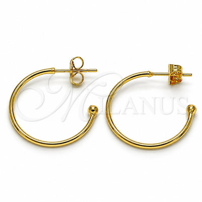 Oro Laminado Medium Hoop, Gold Filled Style Polished, Golden Finish, 5.124.024