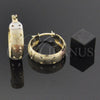 Oro Laminado Small Hoop, Gold Filled Style Diamond Cutting Finish, Tricolor, 02.21.0246