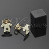 Oro Laminado Stud Earring, Gold Filled Style Heart Design, Yellow Enamel Finish, Golden Finish, 5.126.010 *PROMO*