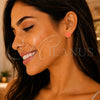 Oro Laminado Stud Earring, Gold Filled Style Flower Design, Orange Enamel Finish, Golden Finish, 5.126.062 for wholesale, additional product view 2