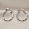 Oro Laminado Small Hoop, Gold Filled Style Brushed Finish, Golden Finish, 5.136.031.20