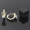 Oro Laminado Huggie Hoop, Gold Filled Style with White Cubic Zirconia, Polished, Golden Finish, 5.130.011
