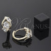 Oro Laminado Huggie Hoop, Gold Filled Style with White Cubic Zirconia, Polished, Golden Finish, 5.131.029