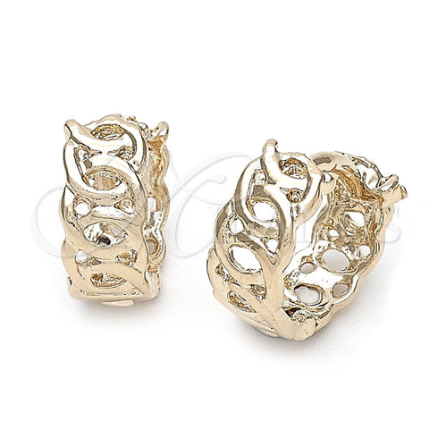 Oro Laminado Huggie Hoop, Gold Filled Style Infinite Design, Polished, Golden Finish, 5.133.025