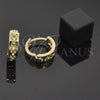Oro Laminado Huggie Hoop, Gold Filled Style Star Design, Polished, Golden Finish, 5.133.027