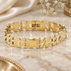 Oro Laminado Solid Bracelet, Gold Filled Style Polished, Golden Finish, 5.035.002.1 (05 MM Thickness, 8 Inches Length)