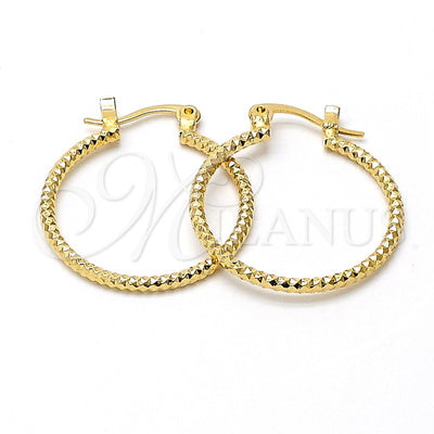 Oro Laminado Small Hoop, Gold Filled Style Diamond Cutting Finish, Golden Finish, 5.139.032.25 for wholesale, main product view