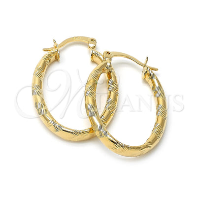 Oro Laminado Medium Hoop, Gold Filled Style Diamond Cutting Finish, Golden Finish, 5.139.043 for wholesale, main product view