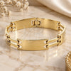 Oro Laminado Solid Bracelet, Gold Filled Style Polished, Golden Finish, 5.034.004.1 (08 MM Thickness, 8 Inches Length)