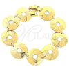 Oro Laminado Fancy Bracelet, Gold Filled Style Diamond Cutting Finish, Golden Finish, 5.018.006.1 (20 MM Thickness, 8 Inches Length)