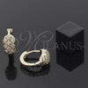 Oro Laminado Huggie Hoop, Gold Filled Style with White Cubic Zirconia, Polished, Golden Finish, 02.63.2289