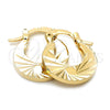 Oro Laminado Small Hoop, Gold Filled Style Diamond Cutting Finish, Golden Finish, 5.145.026