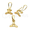 Oro Laminado Earring and Pendant Adult Set, Gold Filled Style Polished, Golden Finish, 5.042.008