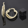 Oro Laminado Small Hoop, Gold Filled Style Twist and Heart Design, Diamond Cutting Finish, Golden Finish, 5.147.028