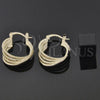 Oro Laminado Small Hoop, Gold Filled Style Twist and Buffalo Design, Matte Finish, Golden Finish, 5.147.039