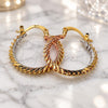 Oro Laminado Small Hoop, Gold Filled Style Polished, Tricolor, 5.147.045