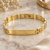 Oro Laminado Solid Bracelet, Gold Filled Style Polished, Golden Finish, 5.034.006.1 (0.35 Gauge, 09 MM Thickness, 8 Inches Length)