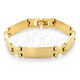 Pulsera Solida 5.035.008.1 Oro Laminado, Diseño de Besos y Abrazos, Pulido, Tono Dorado (Grosor 08 MM, 8 Pulgadas de Largo)