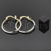Oro Laminado Medium Hoop, Gold Filled Style Diamond Cutting Finish, Tricolor, 5.154.016