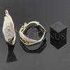 Oro Laminado Small Hoop, Gold Filled Style Twist Design, Diamond Cutting Finish, Tricolor, 5.155.011
