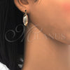 Oro Laminado Small Hoop, Gold Filled Style Twist Design, Polished, Tricolor, 5.155.025.15