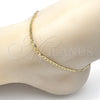 Oro Laminado Basic Anklet, Gold Filled Style Mariner and Mariner Design, Polished, Golden Finish, 5.222.026.10 (0.80 Gauge, 03 MM Thickness, 10 Inches Length)