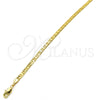 Oro Laminado Basic Anklet, Gold Filled Style Mariner and Mariner Design, Polished, Golden Finish, 5.222.026.10 (0.80 Gauge, 03 MM Thickness, 10 Inches Length)