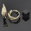 Oro Laminado Small Hoop, Gold Filled Style Twist Design, Polished, Golden Finish, 5.156.020