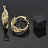 Oro Laminado Small Hoop, Gold Filled Style Twist Design, Polished, Golden Finish, 5.157.023