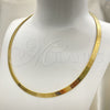 Oro Laminado Basic Necklace, Gold Filled Style Herringbone Design, Polished, Golden Finish, 04.63.1165.18 (08 MM Thickness, 18 Inches Length)