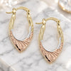 Oro Laminado Small Hoop, Gold Filled Style Diamond Cutting Finish, Tricolor, 5.158.042