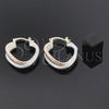 Oro Laminado Medium Hoop, Gold Filled Style Twist Design, Diamond Cutting Finish, Tricolor, 5.158.043