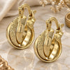Oro Laminado Small Hoop, Gold Filled Style Diamond Cutting Finish, Golden Finish, 5.159.049