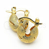 Oro Laminado Children Hoop, Gold Filled Style Matte Finish, Golden Finish, 5.159.095