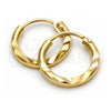 Oro Laminado Children Hoop, Gold Filled Style Diamond Cutting Finish, Golden Finish, 5.159.102.1