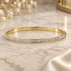 Oro Laminado Individual Bangle, Gold Filled Style with White Cubic Zirconia, Polished, Golden Finish, 5.230.006 (04 MM Thickness, Size 5 (2.50 Diameter))