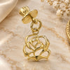 Oro Laminado Fancy Pendant, Gold Filled Style Flower Design, Polished, Golden Finish, 5.181.007