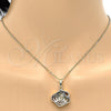 Oro Laminado Fancy Pendant, Gold Filled Style Flower Design, Matte Finish, Tricolor, 5.181.013