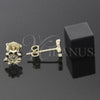 Oro Laminado Stud Earring, Gold Filled Style Flower Design, Polished, Golden Finish, 02.94.0016 *PROMO*