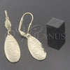 Oro Laminado Dangle Earring, Gold Filled Style Teardrop Design, Polished, Golden Finish, 5.072.011.1