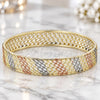 Oro Laminado Individual Bangle, Gold Filled Style Polished, Tricolor, 07.54.0004.06 (12 MM Thickness, Size 6 (2.75 Diameter))