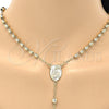 Oro Laminado Medium Rosary, Gold Filled Style Altagracia and Crucifix Design, Polished, Golden Finish, 5.208.003.24