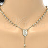 Oro Laminado Medium Rosary, Gold Filled Style Altagracia and Crucifix Design, Polished, Golden Finish, 5.208.003.24