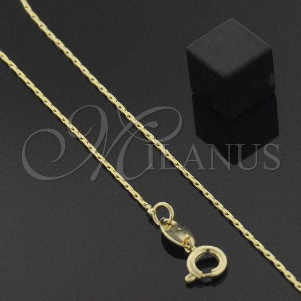 Oro Laminado Basic Necklace, Gold Filled Style Long Box Design, Polished, Golden Finish, 5.223.030.16 (02 MM Thickness, 16 Inches Length)