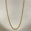 Oro Laminado Basic Necklace, Gold Filled Style Curb Design, Polished, Golden Finish, 5.223.033.16 (0.40 Gauge, 01 MM Thickness, 16 Inches Length)